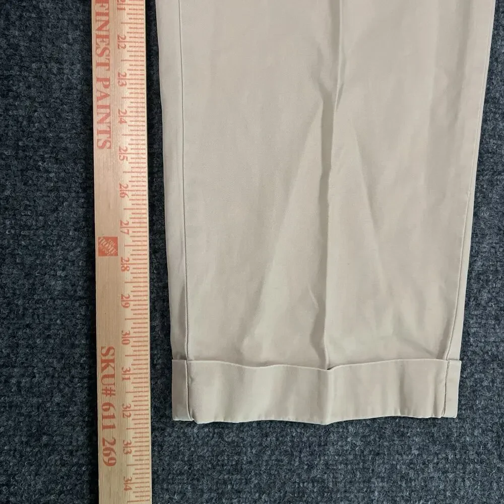 Vintage Polo Ralph Lauren Hammond Double Pleated Pants Twill Cotton Men 34x32